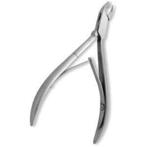 High-quality stainless steel nail nipper with ergonomic grip and sharp cutting edges for precise trimming.