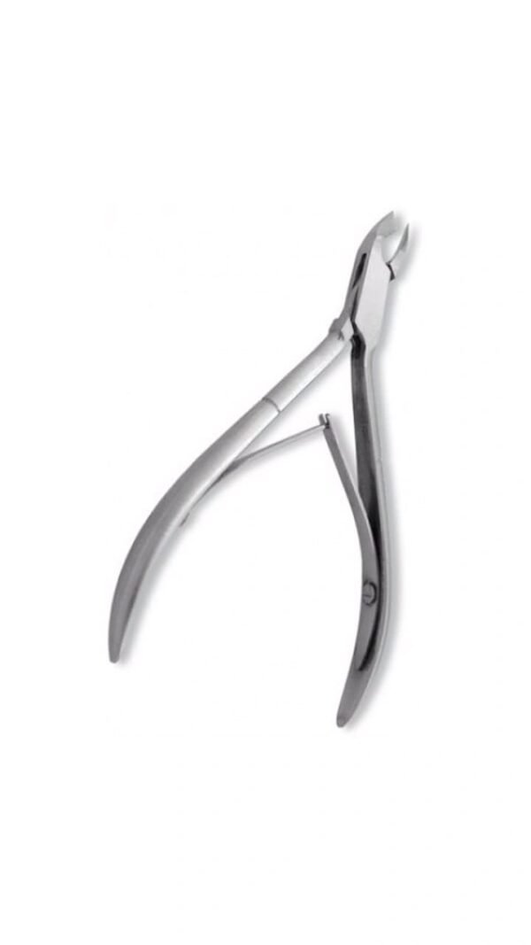 High-quality stainless steel nail nipper with ergonomic grip and sharp cutting edges for precise trimming.