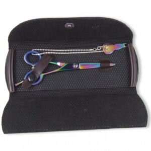 Rainbow Precision Scissors Set with Black Case – Professional Grooming Kit