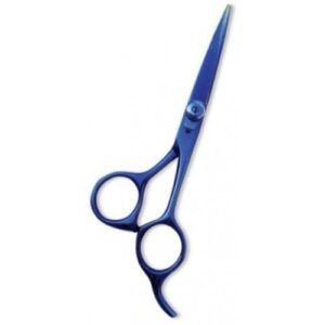 Professional Blue Hairdressing Scissors with a sleek design, sharp stainless steel blades, and ergonomic grip for precise and comfortable cutting.