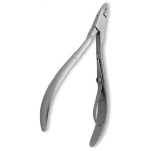 Stainless steel professional nail nipper with sharp blades for precise nail trimming.