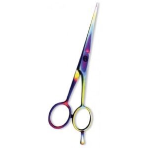 Rainbow Professional Hair Scissors – Sharp Stainless Steel Barber Shears with Ergonomic Design